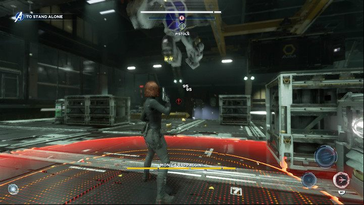 When the opponent begins to crouch its a sign that shes about to make a jump - Marvels Avengers: To stand alone, walkthrough - Utah Badlands - Marvels Avengers Guide