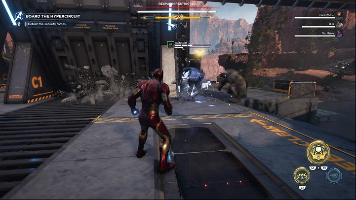 Once youve dealt with the first troops, you will be attacked by Adaptoids - Marvels Avengers: Agony and the Ant Hill, walkthrough - Utah Badlands - Marvels Avengers Guide