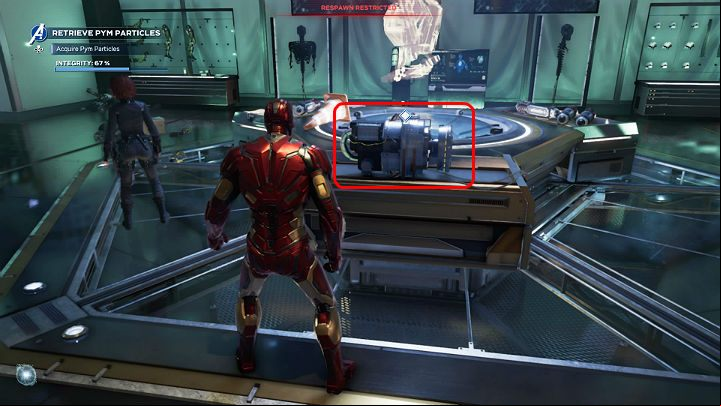 After the fight, secure the particle container, talk to Theo, and go through the portal to a hideout located near the Ant Hill to aid the resistance in their fight against AIM - Marvels Avengers: Agony and the Ant Hill, walkthrough - Utah Badlands - Marvels Avengers Guide