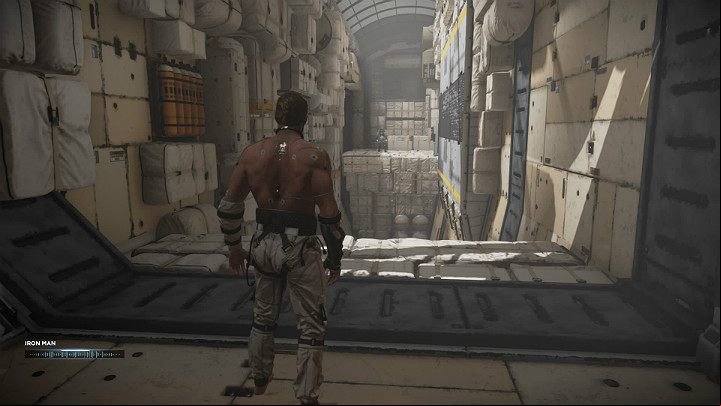 When you get to the corridor with a really big gap in the floor, you have to bounce off the wall and grab onto the one on the right side - Marvels Avengers: Testing 1, 2, 3, walkthrough - Earth Orbit - Marvels Avengers Guide