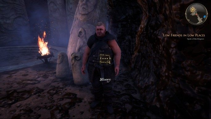 He will ask you to play the Wildland Whistle song at the stones nearby - Take the Highroad | Side Quests in The Bards Tale 4 - Side Quests - The Bards Tale 4 Game Guide