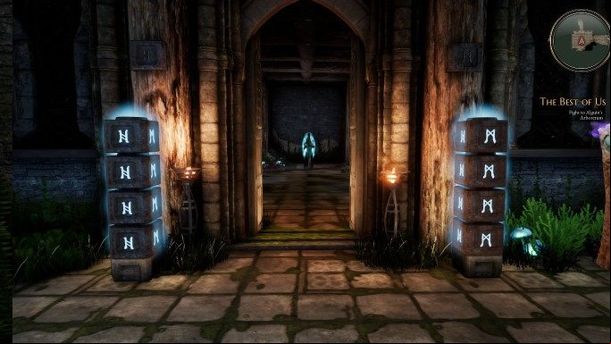 The door in front of you will open, and an opponent awaits you there - a Practitioner with 61 health points - Hidden Hand and The Best of Us | The Bards Tale 4 Main Quest Walkthrough - Main Quests - The Bards Tale 4 Game Guide