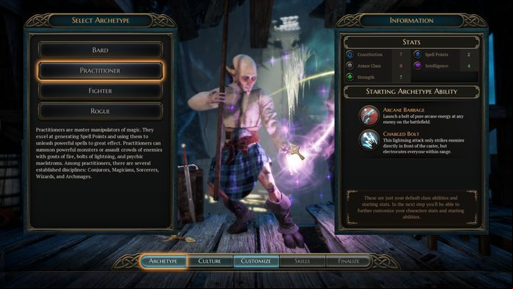 This character class specializes in magic - Practitioner | Character classes in The Bards Tale 4 - Character classes - archetypes - The Bards Tale 4 Game Guide
