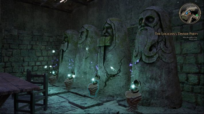 You will find four chapels there - The Logicians Dinner Party | Side Quests in The Bards Tale 4 - Side Quests - The Bards Tale 4 Game Guide