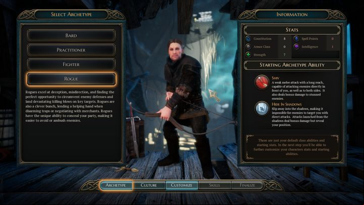 The Rogue specializes both in close and long ranged attacks - Rogue | Character classes in The Bards Tale 4 - Character classes - archetypes - The Bards Tale 4 Game Guide