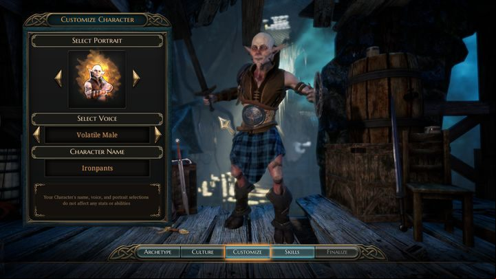 At this stage you have to choose the cosmetic elements that characterize your character - Creating a new character in The Bards Tale 4 Game - Basics - The Bards Tale 4 Game Guide