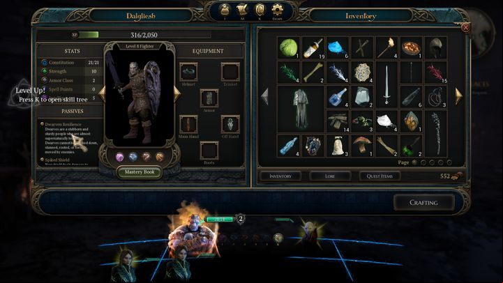 The equipment allows you to change the equipment of your characters. - Managing Teams in The Bards Tale 4 Game - Party - The Bards Tale 4 Game Guide