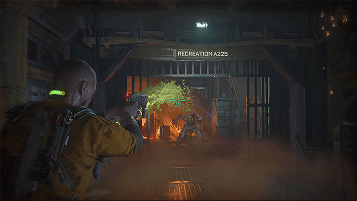 Upstairs, you'll encounter your first acid-spitting monster - Callisto Protocol: Aftermath - Walkthrough - The Callisto Protocol Guide