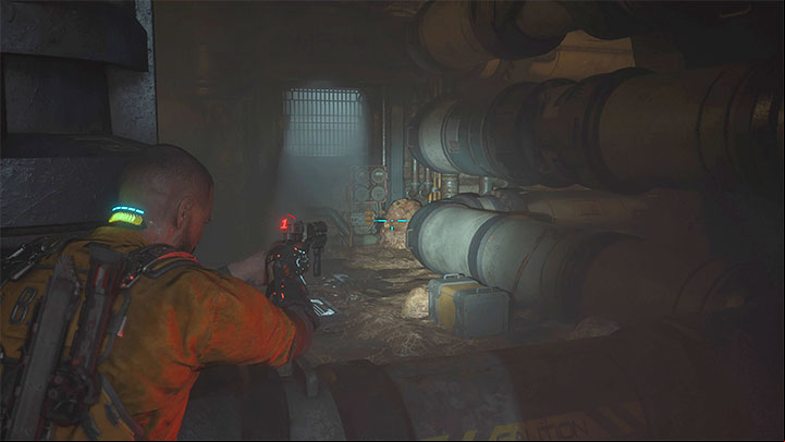 After going through the ventilation shaft, you will reach a new location - start by defeating the monster - Callisto Protocol: Aftermath - Walkthrough - The Callisto Protocol Guide