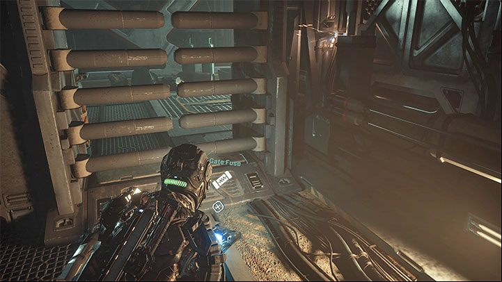 On the new floor, under the partially raised door of Prisoner Transfer S408 - Callisto Protocol: Lost - Walkthrough - The Callisto Protocol Guide
