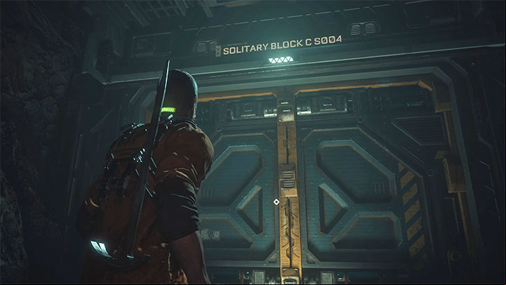 Follow the path laid out by corridors and slide the door open - Callisto Protocol: Outbreak - Walkthrough - The Callisto Protocol Guide