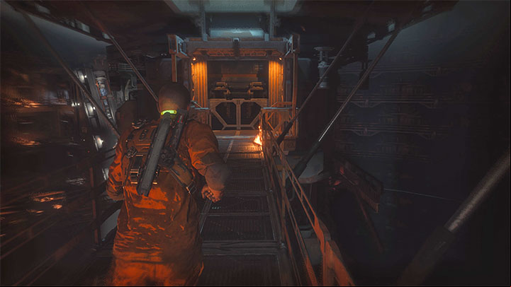 Once you're up, choose the left catwalk leading to the watchtower - Callisto Protocol: Outbreak - Walkthrough - The Callisto Protocol Guide