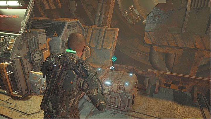 Before you start the platform, collect the loot from the chests - you will find a few of them on the platform - Callisto Protocol: How to defeat the Two-head boss? - FAQ - The Callisto Protocol Guide