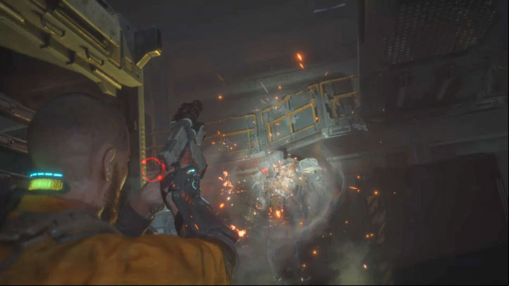 Aim and fire at least 2 shots at the robot's head - Callisto Protocol: How to destroy a security robot (Terminated trophy)? - FAQ - The Callisto Protocol Guide