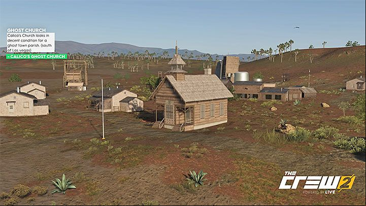 Description: Calicos Church looks in decent condition for a ghost town parish (south from Las Vegas) - Album - Street Racing in The Crew 2 - Photo Ops - The Crew 2 Game Guide