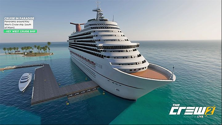 Description: Panoramic around Key Wests Cruise shop (south of Miami) - Album - Street Racing in The Crew 2 - Photo Ops - The Crew 2 Game Guide