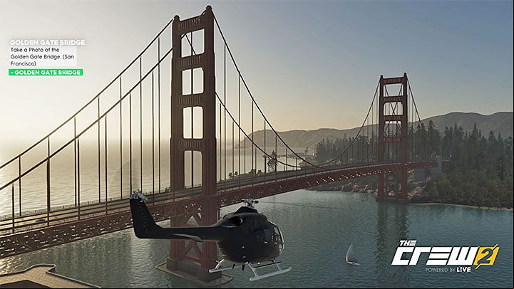 Description: Take a photo of the Golden Gate Bridge (San Francisco) - Album - Street Racing in The Crew 2 - Photo Ops - The Crew 2 Game Guide