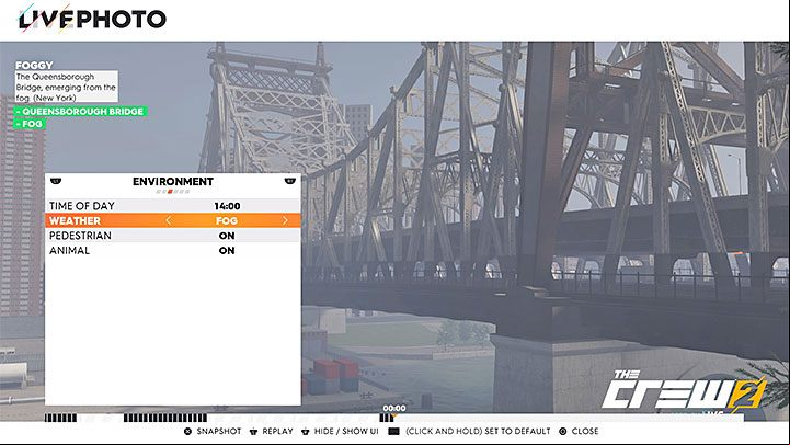 Description: The Queensborough Bridge, emerging from the fog (New York) - Album - Street Racing in The Crew 2 - Photo Ops - The Crew 2 Game Guide