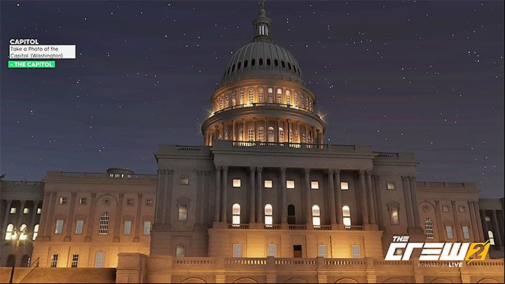 Description: Take a photo of the Capitol (Washington) - Album - Street Racing in The Crew 2 - Photo Ops - The Crew 2 Game Guide