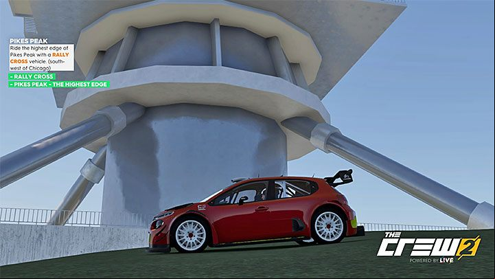 Description: Ride the highest edge of Pikes Peak with a Rally Cross vehicle (south-west of Chicago) - Album - Off-Roadin in The Crew 2 - Photo Ops - The Crew 2 Game Guide