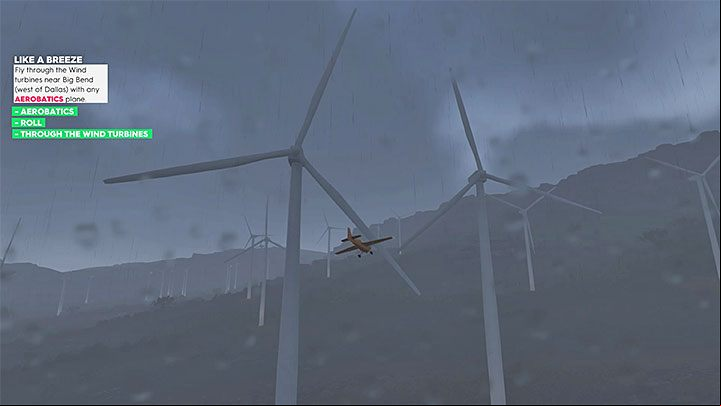 Description: Fly through the Wind Turbines near Big Bend (west of Dallas) with any Aerobatics plane - Album - Freestyle in The Crew 2 - Photo Ops - The Crew 2 Game Guide