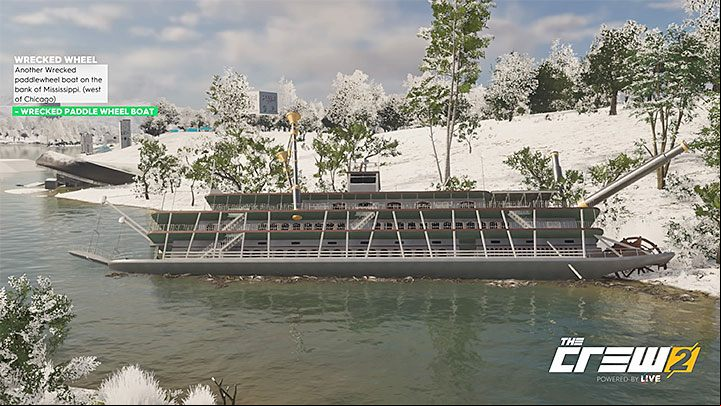 Description: Another Wrecked paddlewheel boat on the bank of Mississippi - Album - Freestyle in The Crew 2 - Photo Ops - The Crew 2 Game Guide