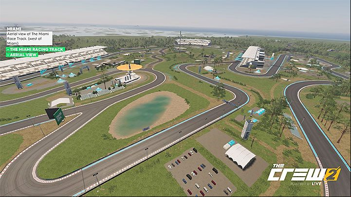 Description: Aerial view of The Miami Race Track - Album - Pro Racing The Crew 2 - Photo Ops - The Crew 2 Game Guide