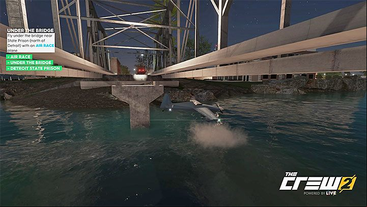 Description: Fly Under the bridge near State Prison (north of Detroit) with an Air Race plane - Album - Pro Racing The Crew 2 - Photo Ops - The Crew 2 Game Guide