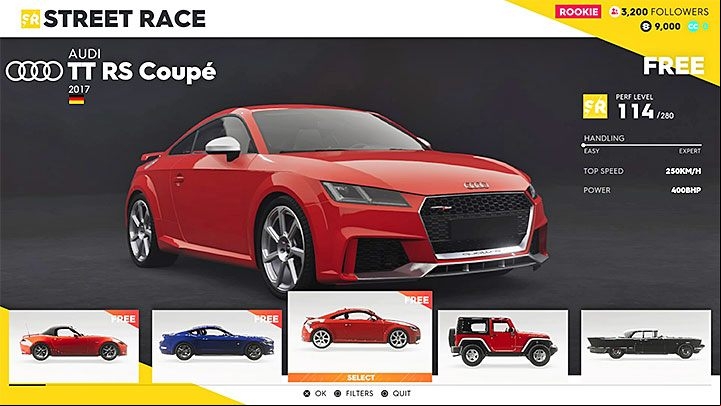 The game lends you a vehicle to complete the first event in every of the 4 categories - The beginning of the career and reaching new fame levels in Crew 2 - Career mode - The Crew 2 Game Guide