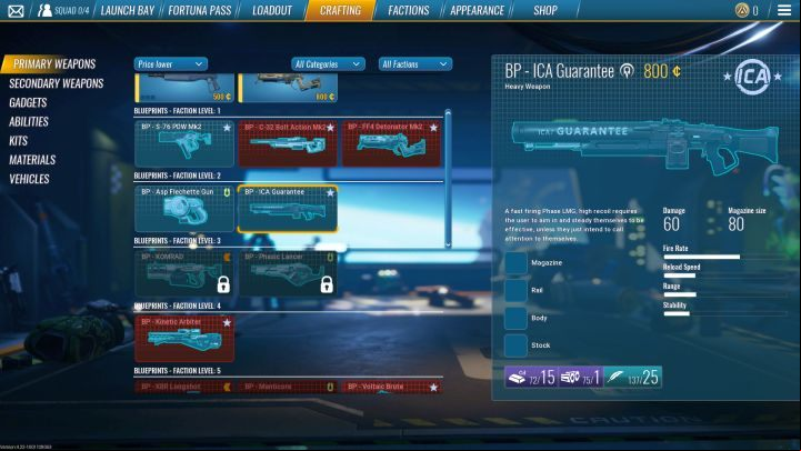 New weapons are unlocked in the Crafting tab. - The Cycle Guide