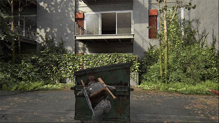 At the rear of the motel, you will find an apartment building with a seemingly inaccessible balcony - The Last of Us 2: Crafting - list of items - Character development and equipment upgrades - The Last of Us 2 Guide