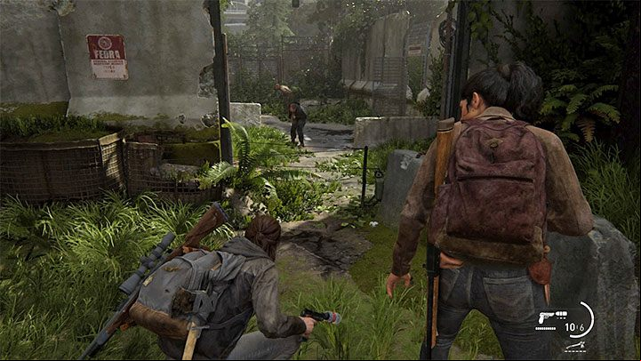 Youll encounter traps for the very first time on your way to a TV station building in Seattle and the picture shows an example of them - these are mines connected to strings and touching any of them will detonate the explosive charge - The Last of Us 2: Best starting tips - Basics - The Last of Us 2 Guide
