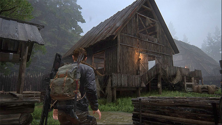 To find a coin, take a look at the hut shown in the picture to the left of the place where you started the battle against the Seraphites - The Last of Us 2: The Island - collectibles, artefacts, coins - Seattle Day 3 - Abby - The Last of Us 2 Guide