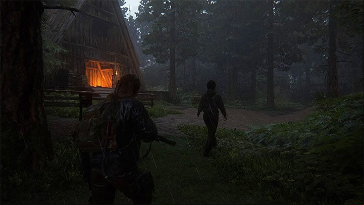 Soon after you the tower, you will come across the left cabin shown in the picture - The Last of Us 2: The Island - collectibles, artefacts, coins - Seattle Day 3 - Abby - The Last of Us 2 Guide