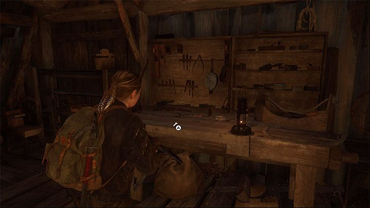 The workbench is also located inside the hut and you can find it just after you have obtained the document described above - The Last of Us 2: The Island - collectibles, artefacts, coins - Seattle Day 3 - Abby - The Last of Us 2 Guide