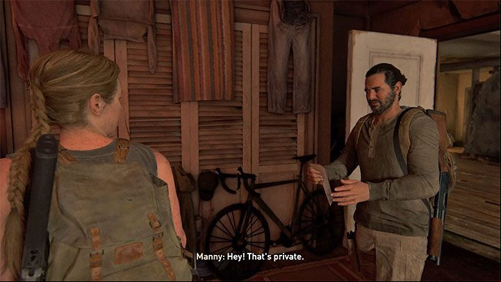 The letter you have found is the only collectible which you wont be able to add to your inventory - The Last of Us 2: Easter-eggs on Abbys stages - Easter-eggs and curiosities and - The Last of Us 2 Guide