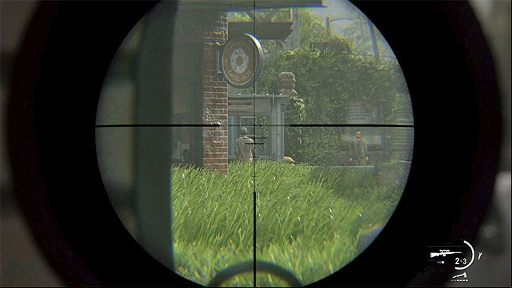 From this point on, while aiming (L2 button), you can press X button to look through the scope - The Last of Us 2: How to get sniper rifle? - Combat - The Last of Us 2 Guide