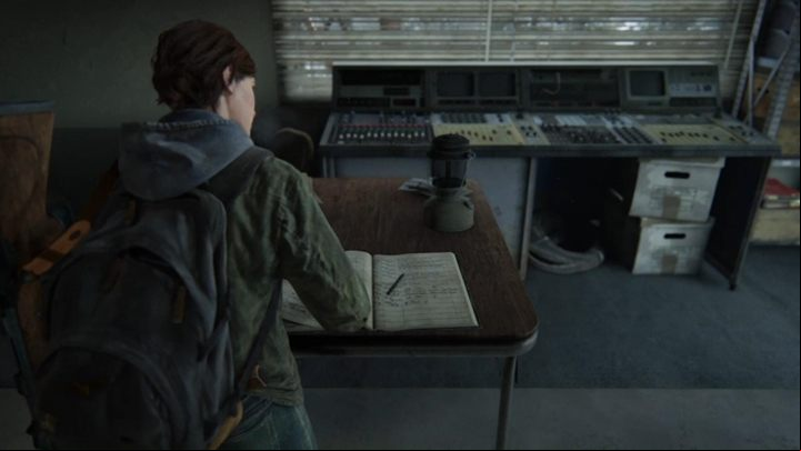 After a little flirting, follow Dina until you reach the room with the notebook - The Last of Us 2: The Overlook, Patrol, Jackson walkthrough - Jackson - The Last of Us 2 Guide