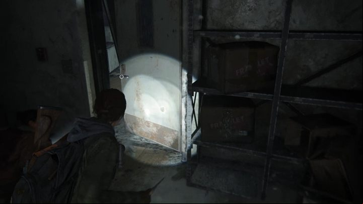 After killing the enemy, approach the door to enter the next room - The Last of Us 2: The Overlook, Patrol, Jackson walkthrough - Jackson - The Last of Us 2 Guide