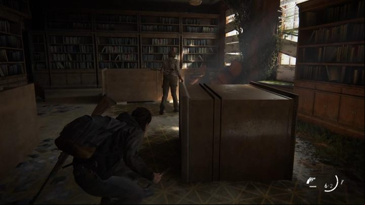 Go to the window and open it with Dinas help - you will encounter a clicker - The Last of Us 2: Downtown, Seattle Day 1, Ellie walkthrough - Seattle Day 1 - Ellie - The Last of Us 2 Guide