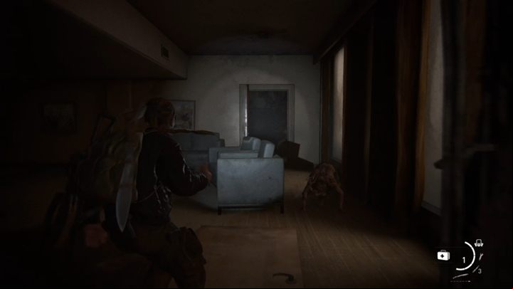 After you pick up the mask, some stalkers will spawn in the area - The Last of Us 2: The Descent, Seattle Day 2 Abby walkthrough - Seattle Day 2 - Abby - The Last of Us 2 Guide