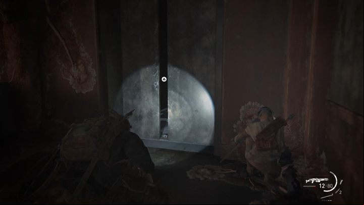 From here, you can quickly get to the elevator and escape from the area without getting involved in combat - The Last of Us 2: The Descent, Seattle Day 2 Abby walkthrough - Seattle Day 2 - Abby - The Last of Us 2 Guide