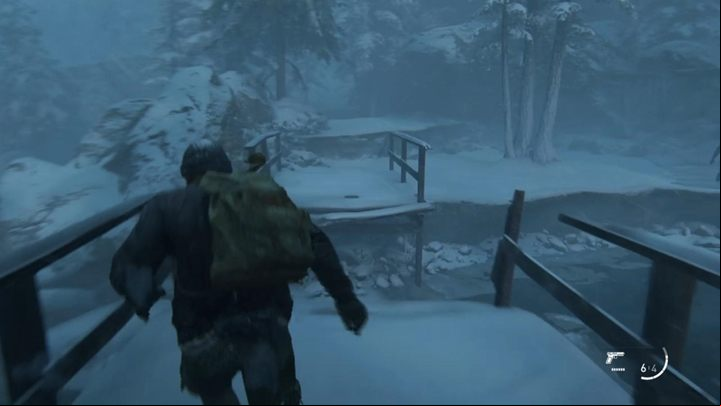 Run forward and stay close to the right side - The Last of Us 2: The Horde, The Chalet, Jackson walkthrough - Jackson - The Last of Us 2 Guide