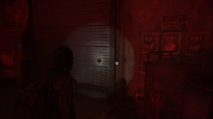 After the battle, approach the chains next to the gate and pull them to get out of this place - The Last of Us 2: The Tunnels, Seattle Day 1, Ellie walkthrough - Seattle Day 1 - Ellie - The Last of Us 2 Guide
