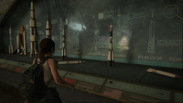 This section of the museum is very similar to the previous one, except you have to see exhibits related to space travel - The Last of Us 2: The Birthday Gift - flashback, Seattle Day 1 Ellie walkthrough - Seattle Day 1 - Ellie - The Last of Us 2 Guide