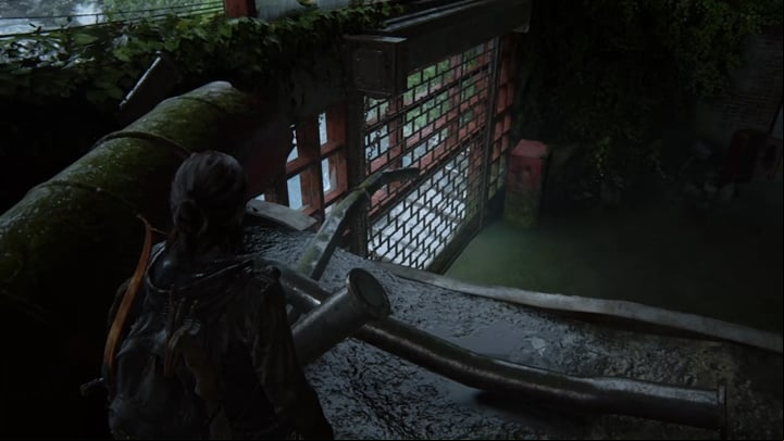 After the fight, go to the metal shutter and open it - The Last of Us 2: The Flooded City - boat trip, Seattle Day 3 Ellie walkthrough - Seattle Day 3 - Ellie - The Last of Us 2 Guide