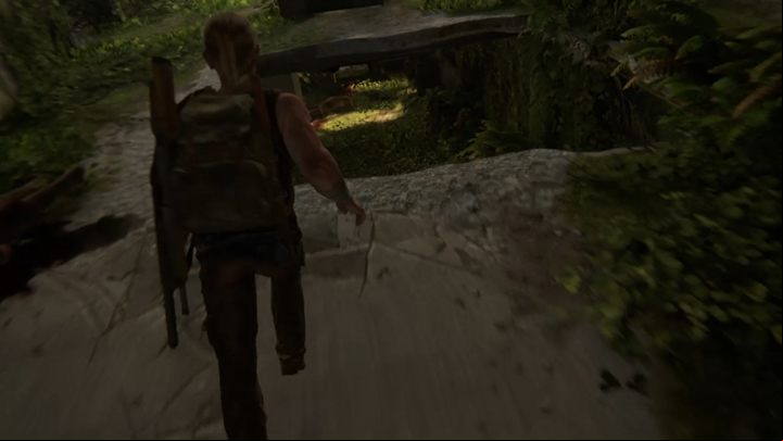 After the fight, jump through the hole to the level below and descend down the path - you will be attacked by the enemy - The Last of Us 2: Hostile Territory, Seattle Day 1 Abby walkthrough - Seattle Day 1 - Abby - The Last of Us 2 Guide