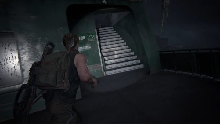After killing the mutants, go to the higher deck - The Last of Us 2: The Coast, Seattle Day 1 Abby walkthrough - Seattle Day 1 - Abby - The Last of Us 2 Guide