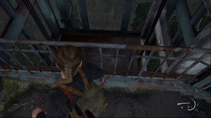 Go down the stairs with Yara - The Last of Us 2: The Marina, Seattle Day 3 Abby walkthrough - Seattle Day 3 - Abby - The Last of Us 2 Guide