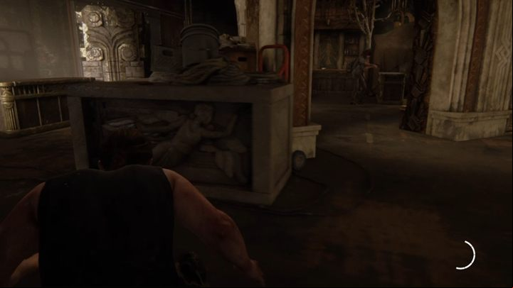 Ellie will escape to the back of the theatre by running away behind the curtain - The Last of Us 2: Confrontation, Seattle Day 3 Abby walkthrough - Seattle Day 3 - Abby - The Last of Us 2 Guide